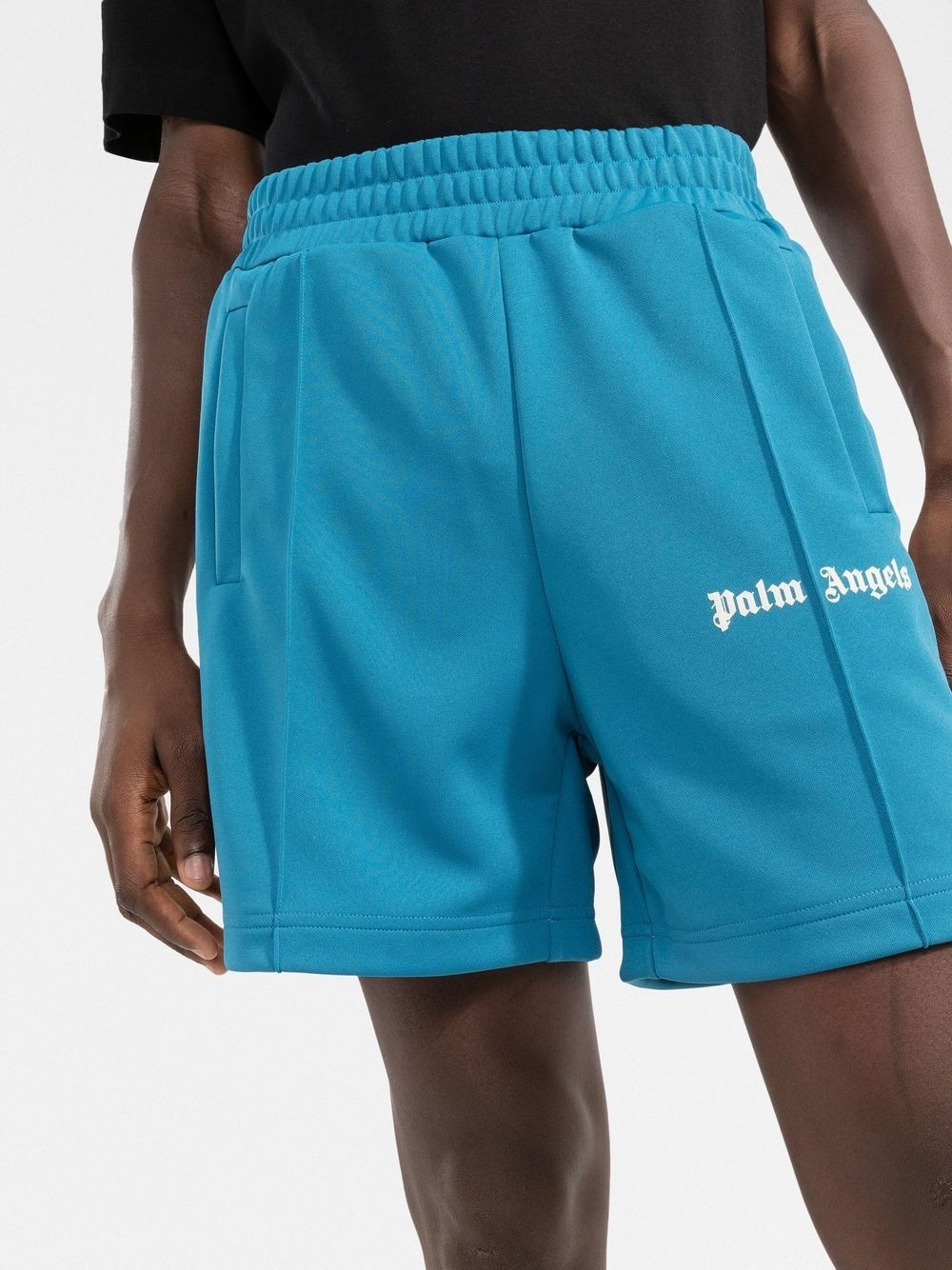 logo-print track shorts - 3