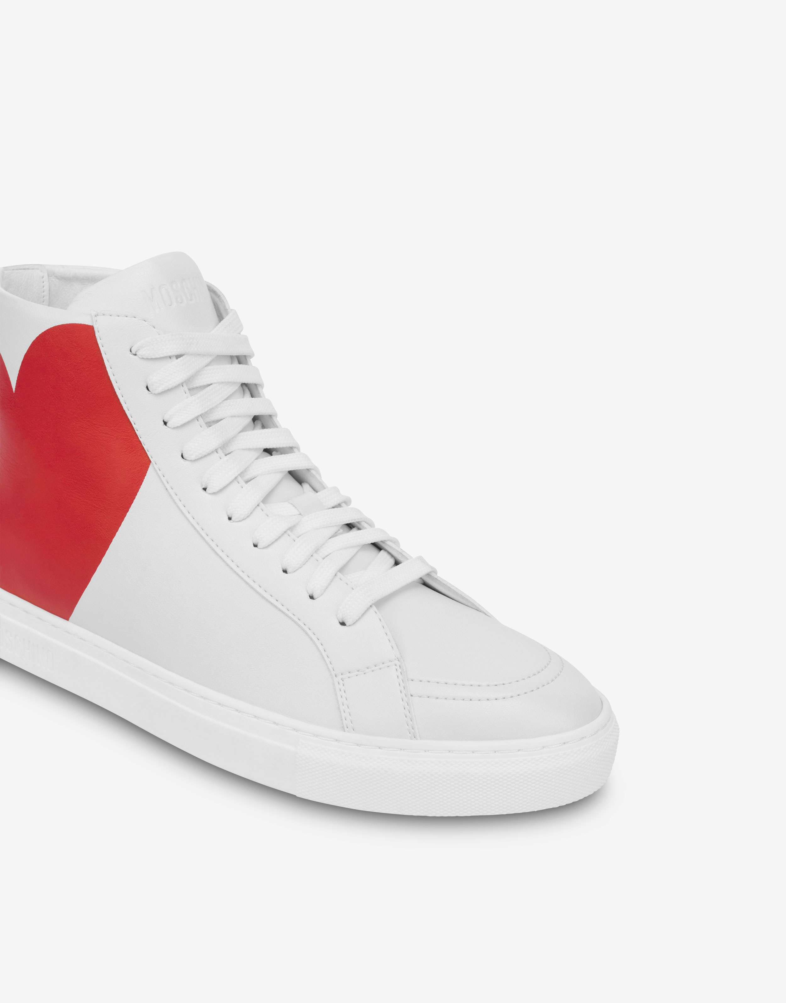 HEART PRINT HIGH-TOP SNEAKERS - 4