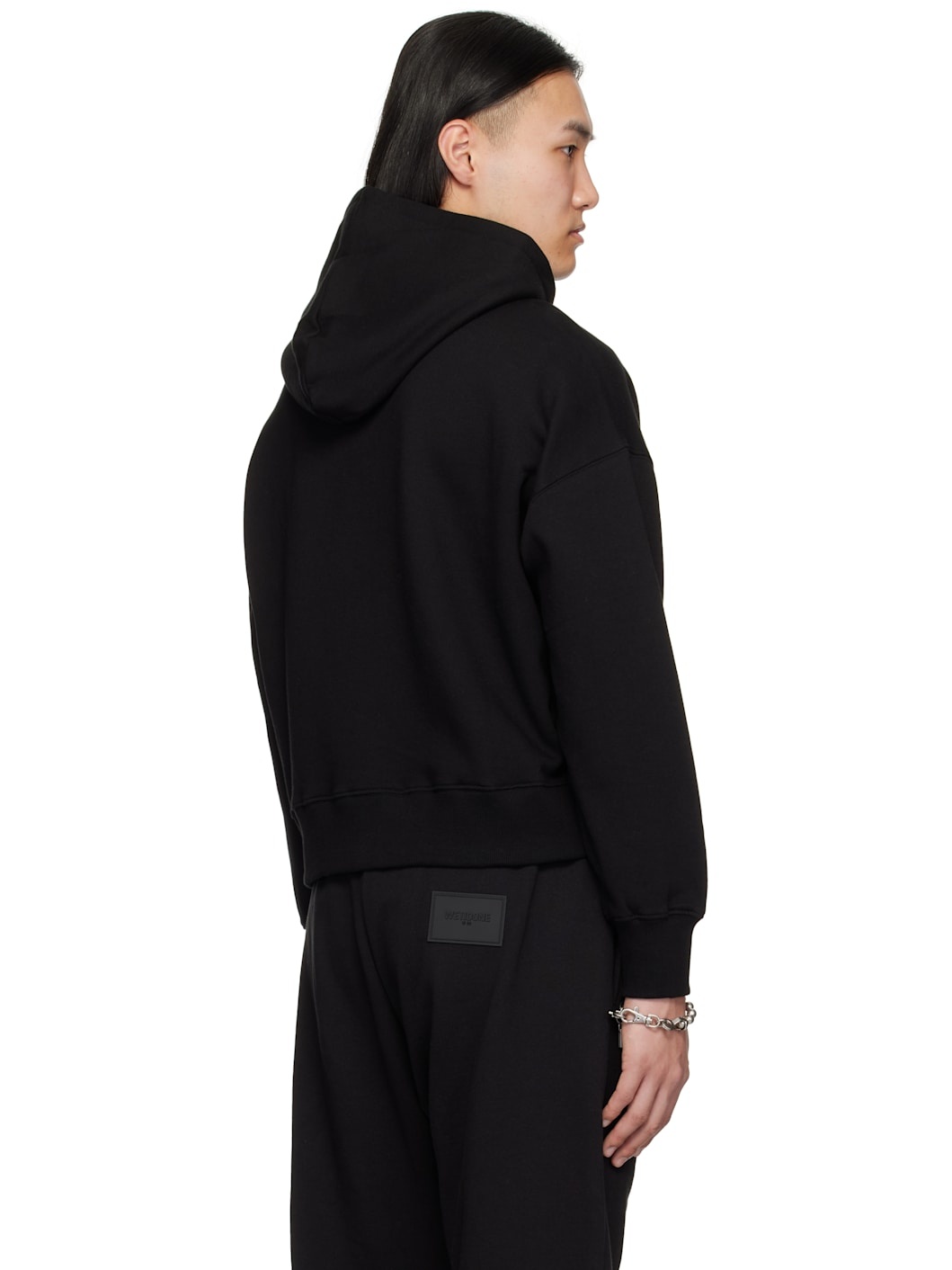 Black Logo Zip-Up Hoodie - 3