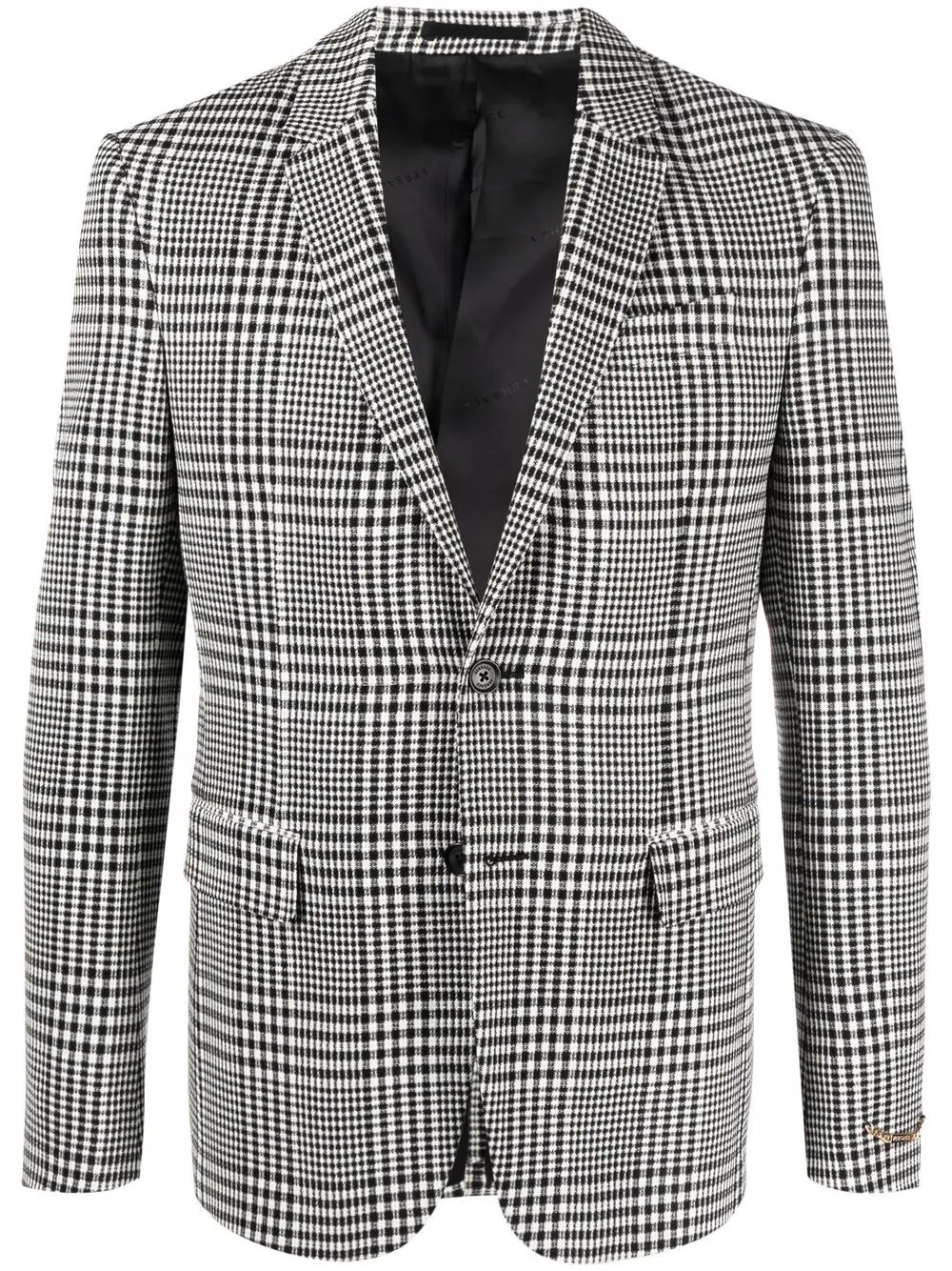 Prince of Wales single-breasted blazer - 1