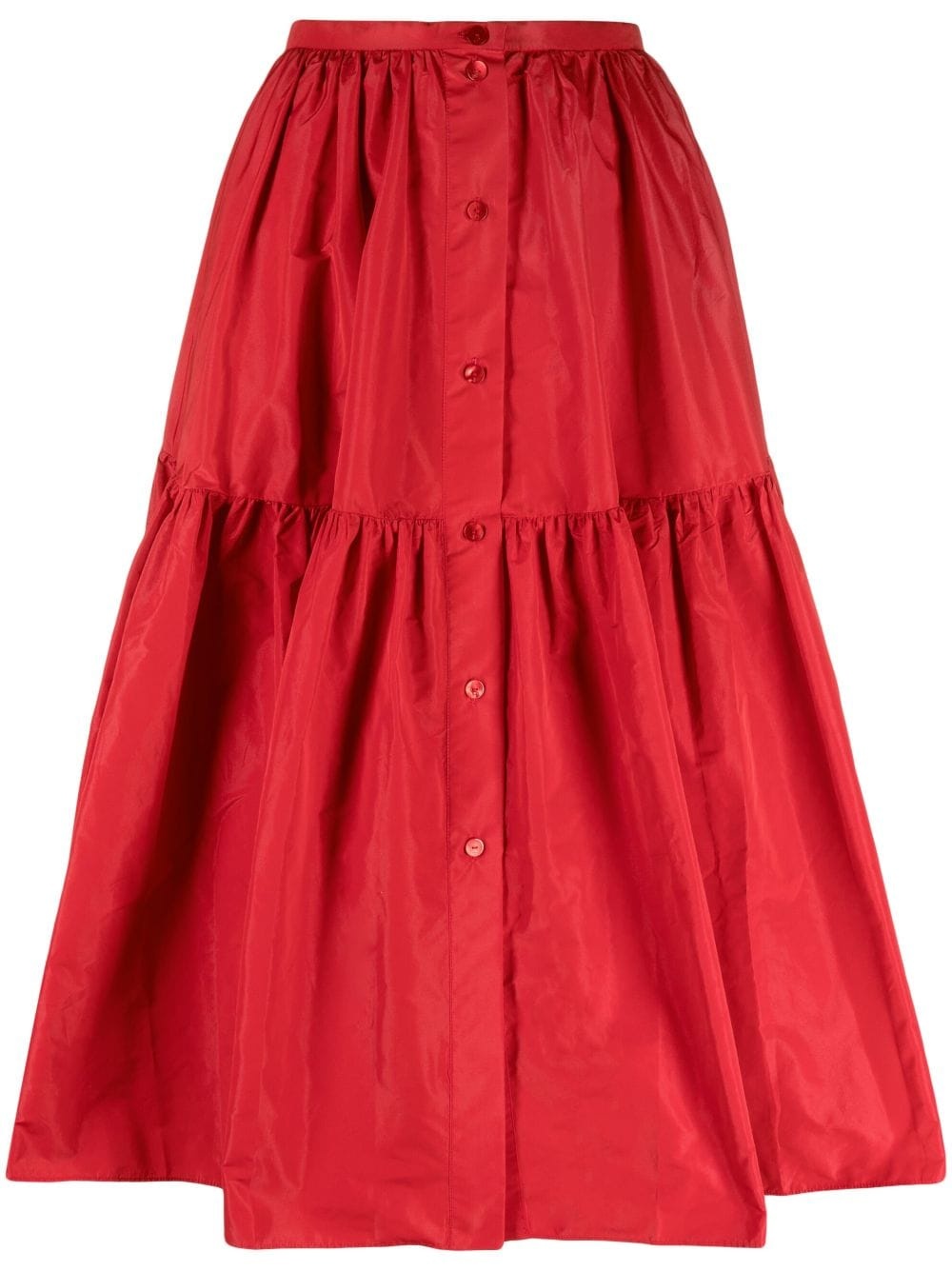 button-up tiered midi skirt - 1