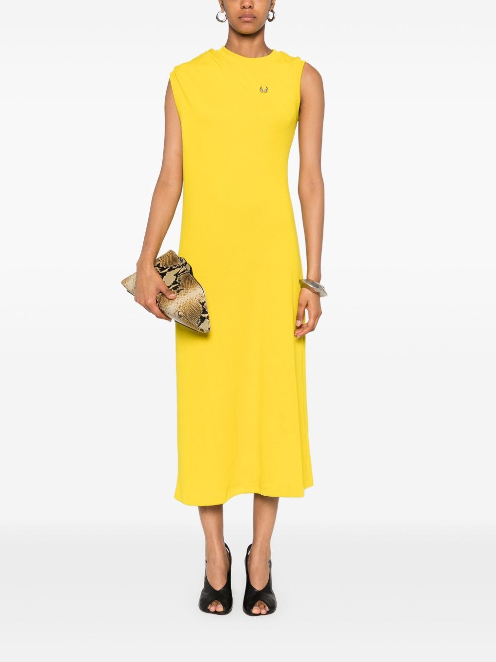 pierced midi dress - 2