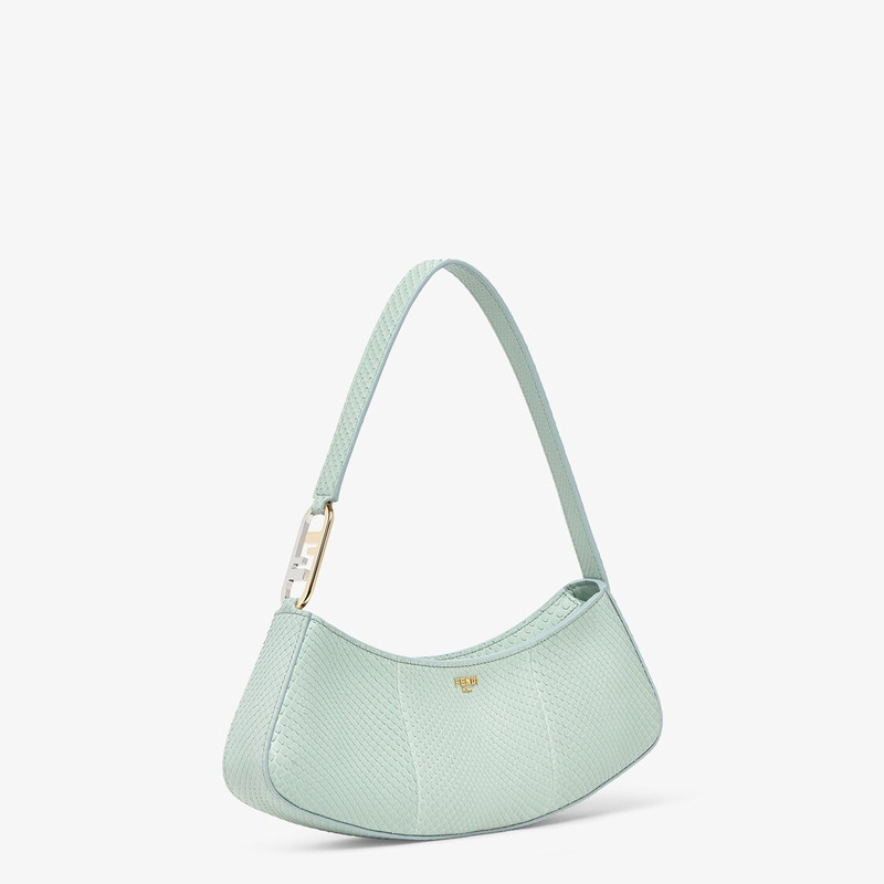 FENDI Mint green python leather pouch outlook