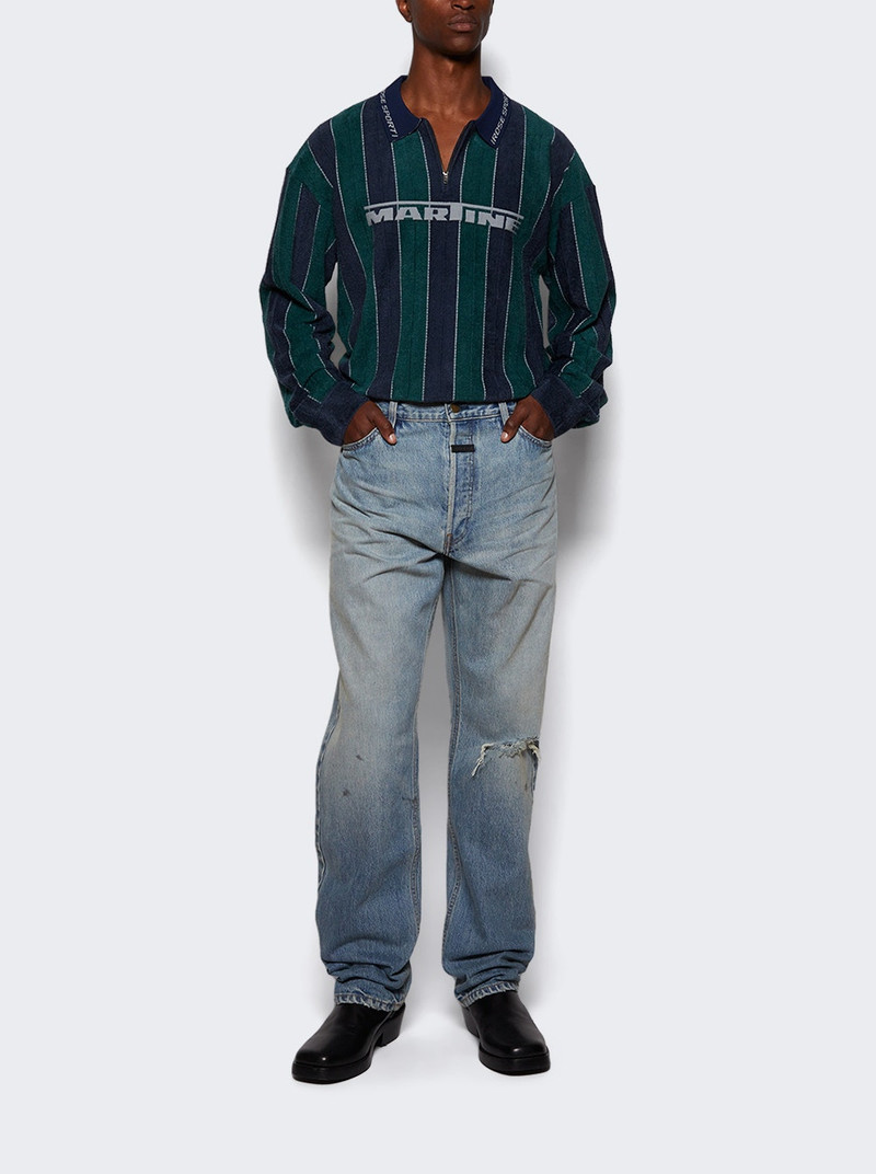 Sporty Logo Polo Green And Navy 5