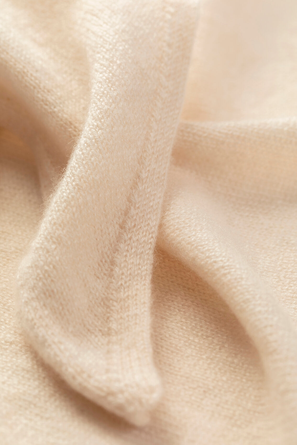 Double Faced Cream Cashmere Triangle - 2