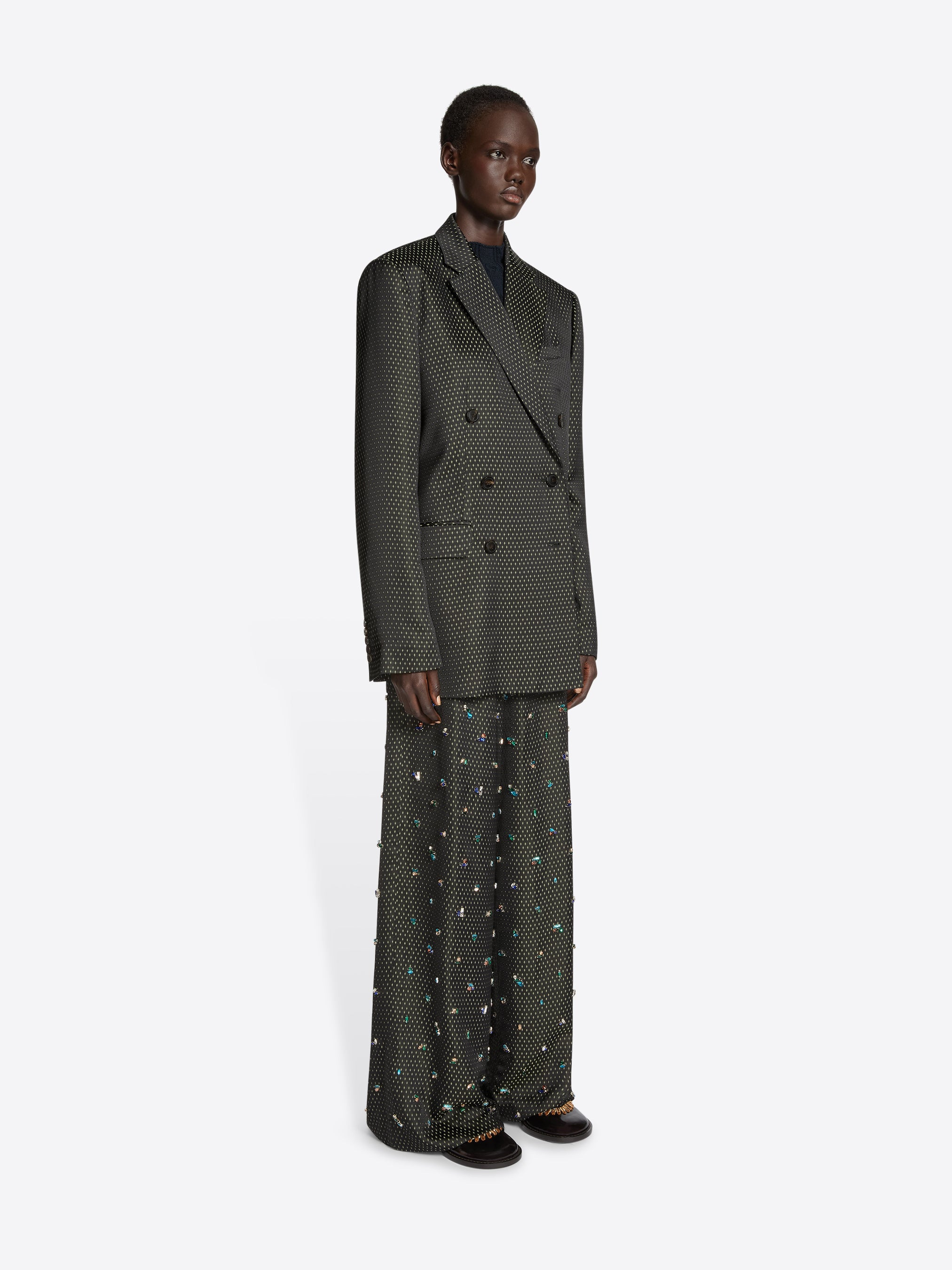 OVERSIZED JACQUARD BLAZER - 3