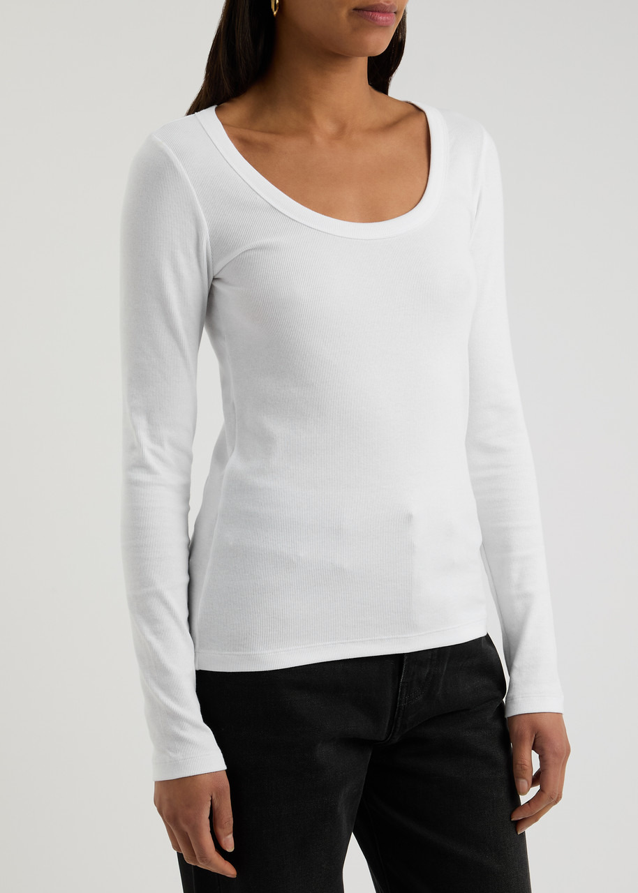 Toteme Ribbed Stretch-cotton top - 2