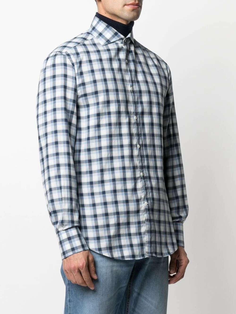 checked cotton shirt - 3