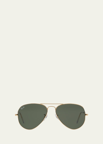 Ray-Ban Monochromatic Metal Aviator Sunglasses, Yellow Pattern outlook