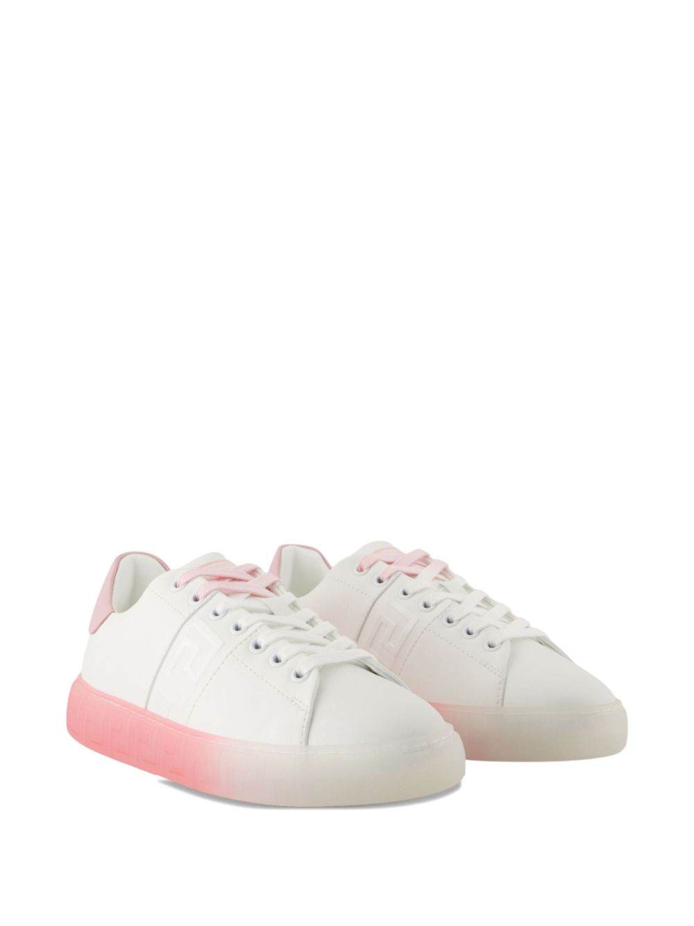 embossed-logo gradient sole sneakers - 3