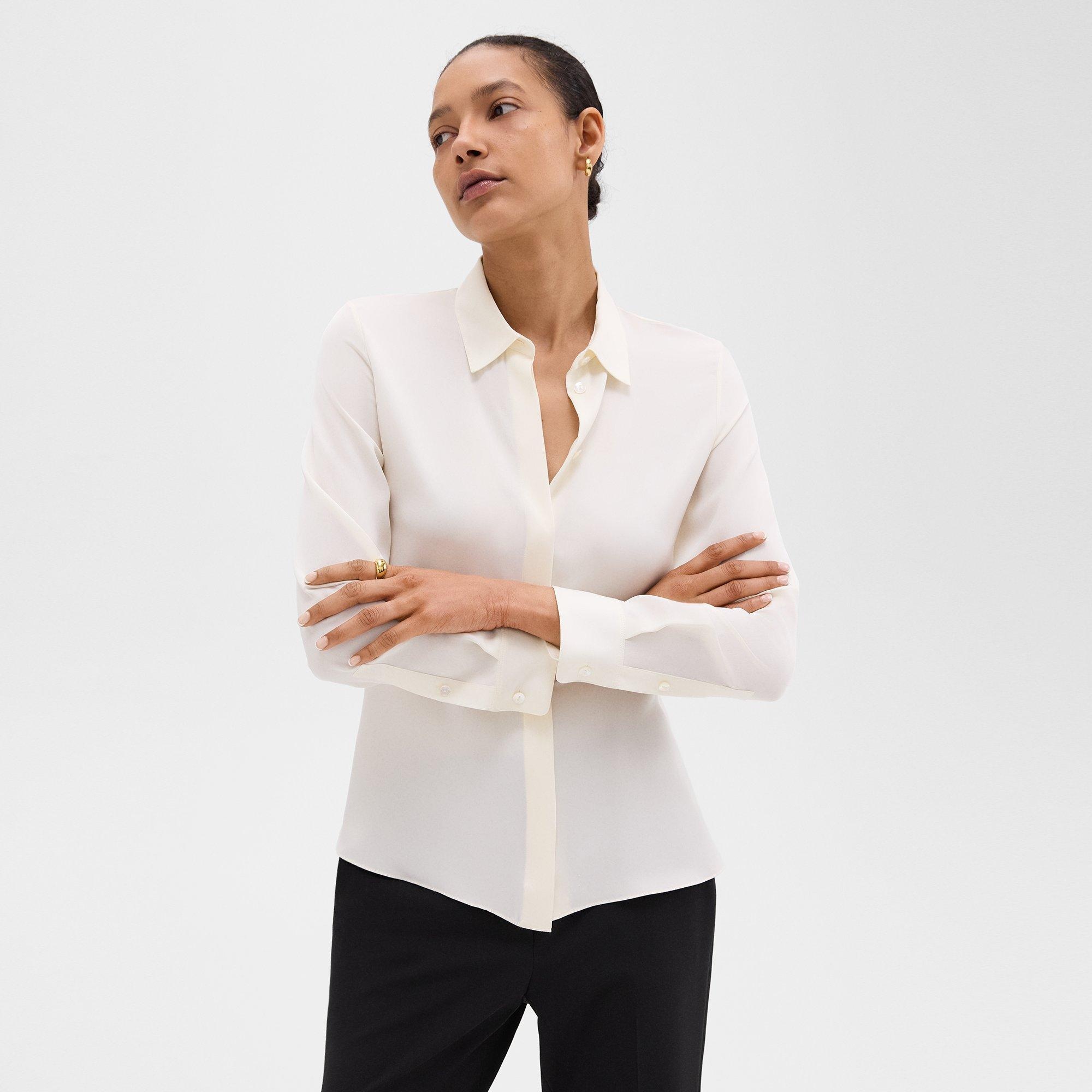 Fitted Shirt in Silk Georgette - 2