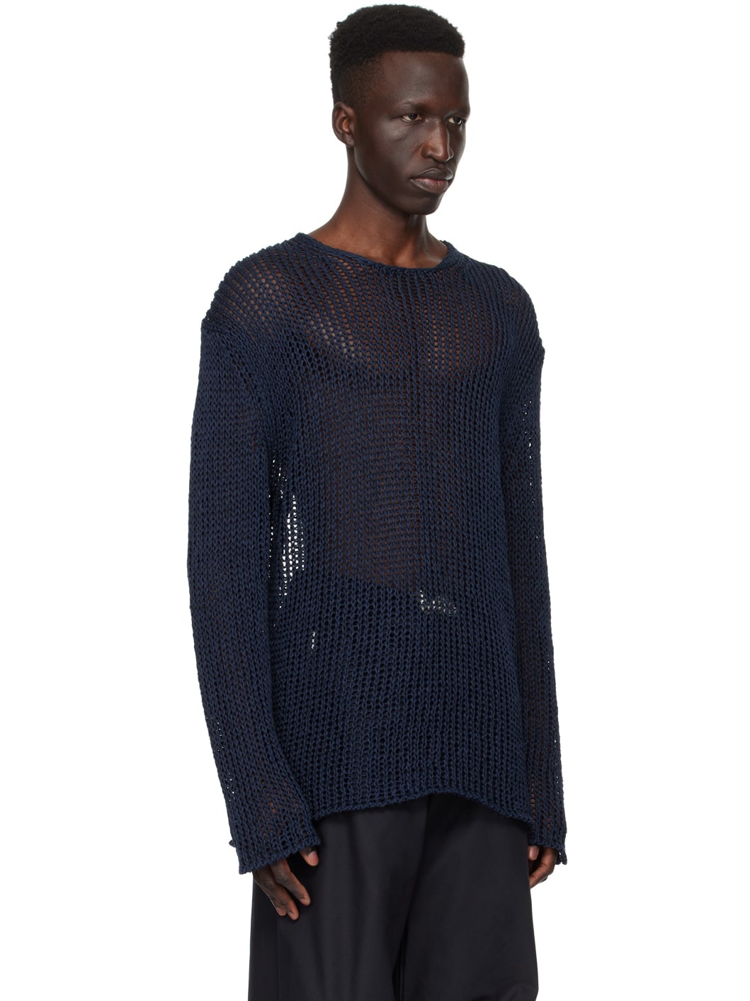 Navy Patch Sweater - 2
