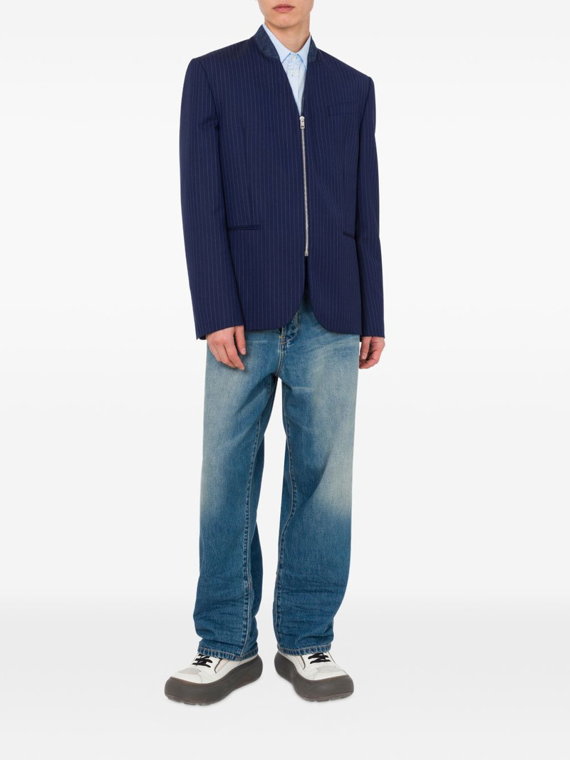 Moschino pinstripe zip blazer outlook