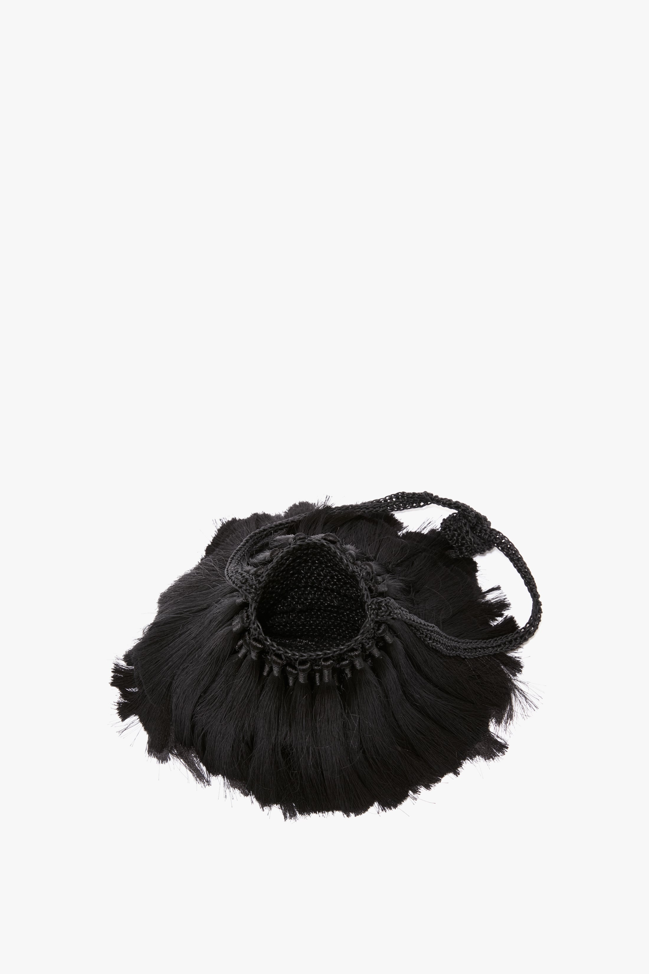 Mini Tassel Pouch in Black - 3