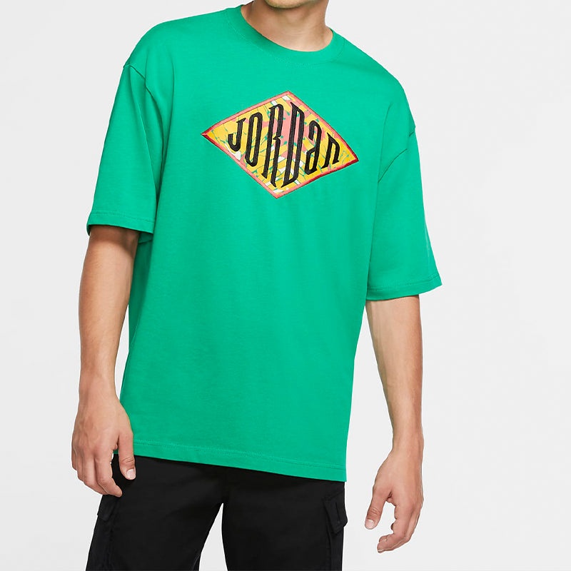 Air Jordan Sport DNA Embroidered Printing Logo Short Sleeve Green CN3114-310 - 4