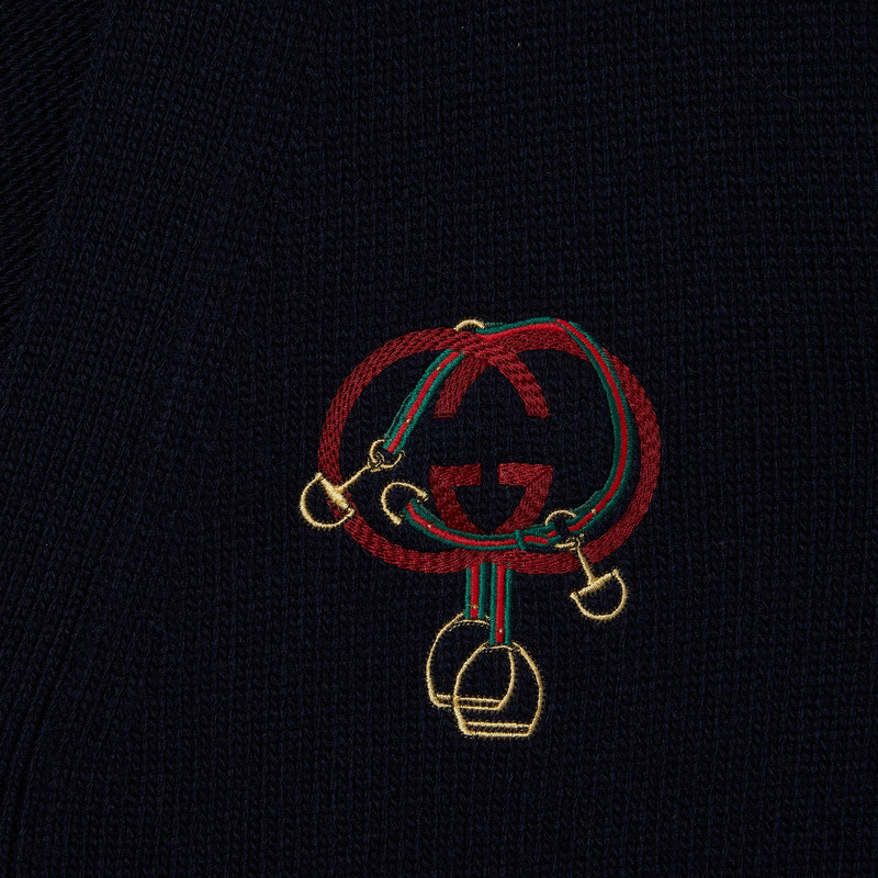 Knit wool cardigan with embroidery 6