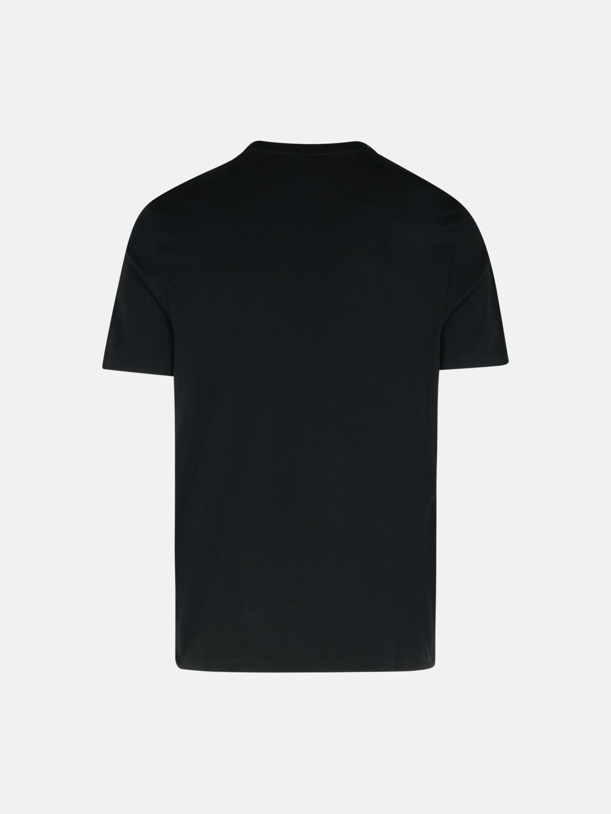 'FOX HEAD' BLACK COTTON T-SHIRT - 3
