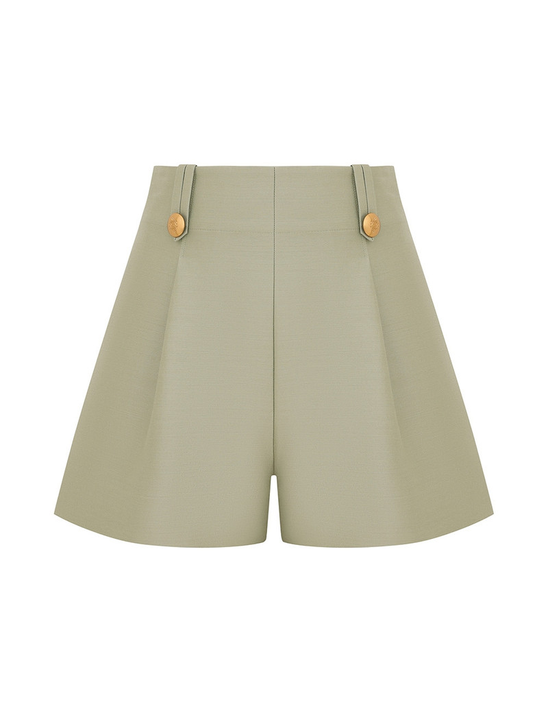 LUNA WOOL SILK TAILORED SHORT 1