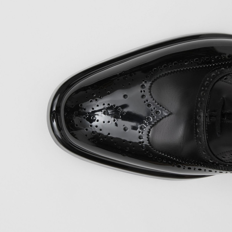 Toe Cap Detail Leather Oxford Brogues 3