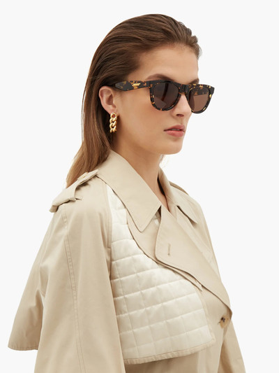 Bottega Veneta Round tortoiseshell-effect acetate sunglasses outlook