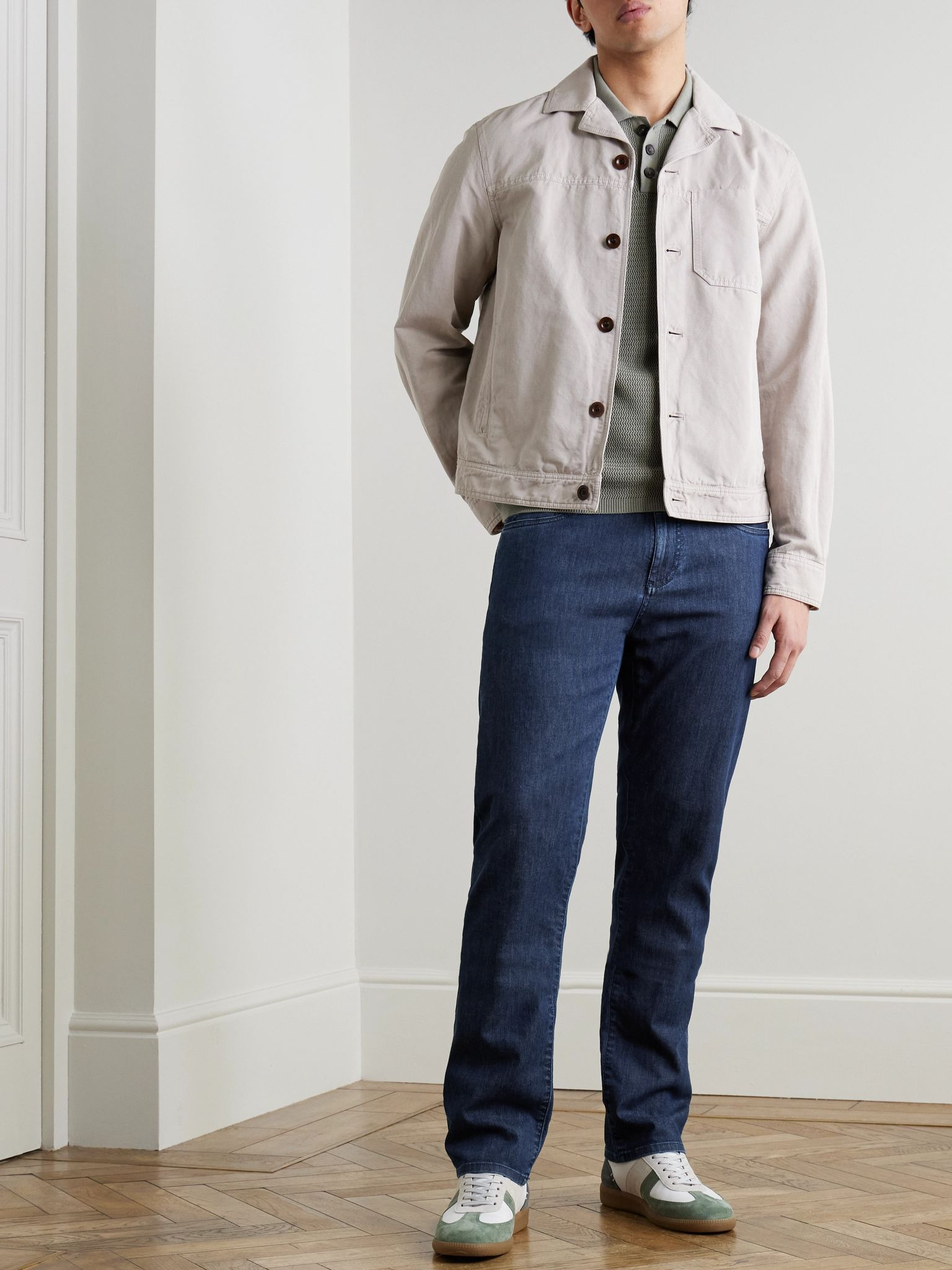 Slim-Fit Straight-Leg Jeans Blue - 2