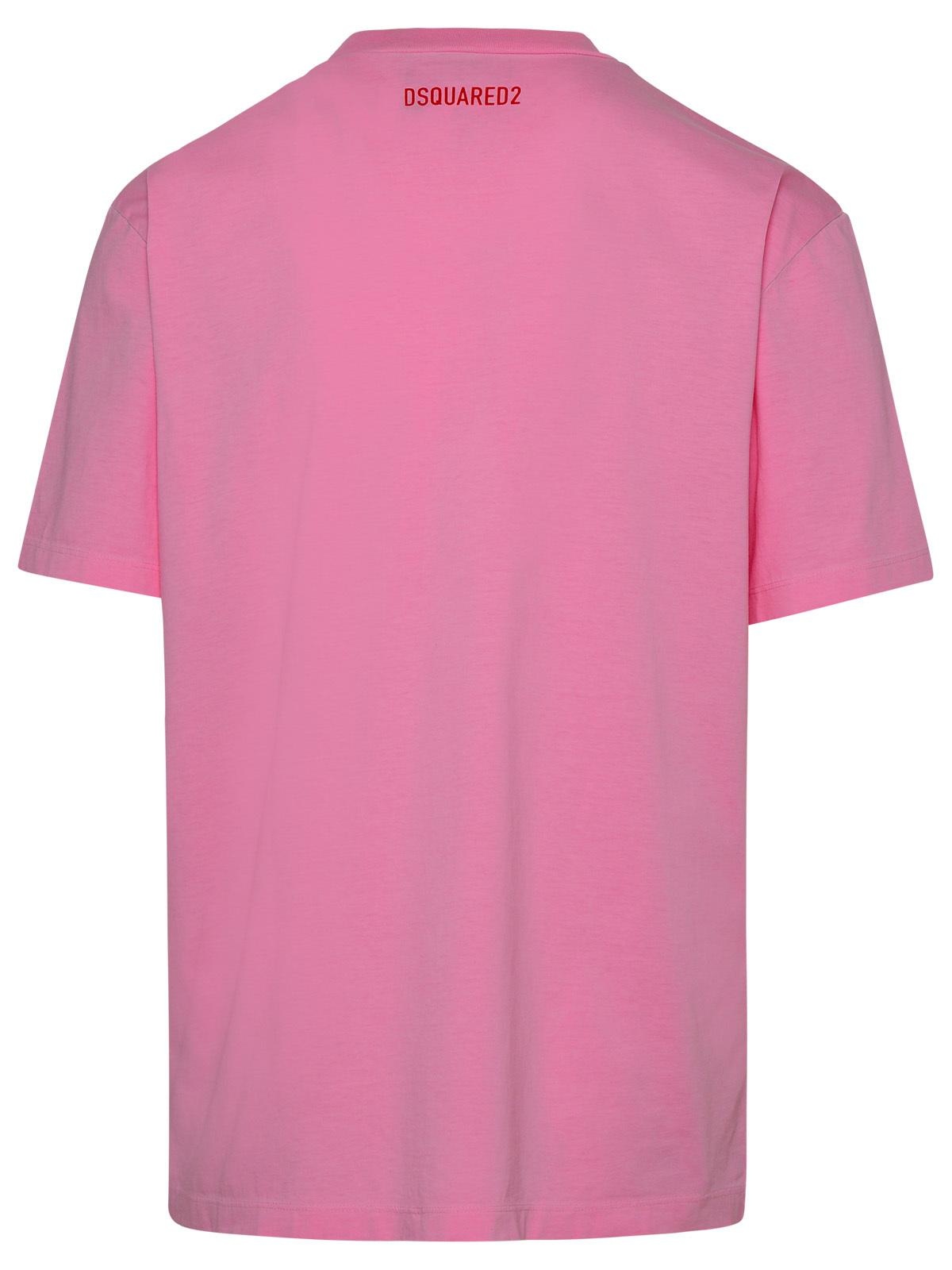 Dsquared2 Man Dsquared2 Pink Cotton T-Shirt - 3