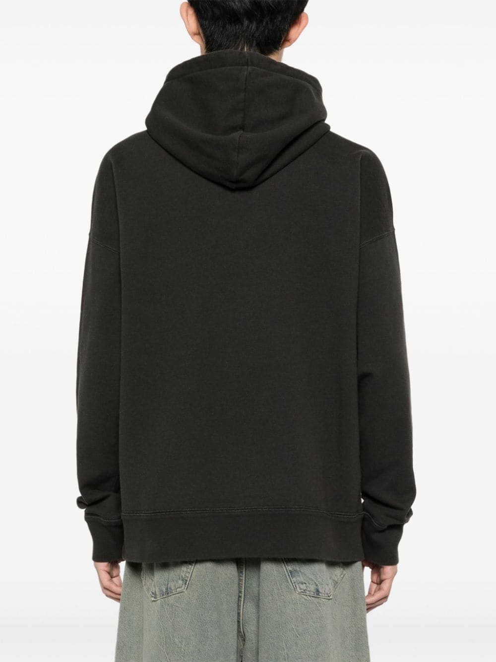 Miley flocked-logo hoodie - 4