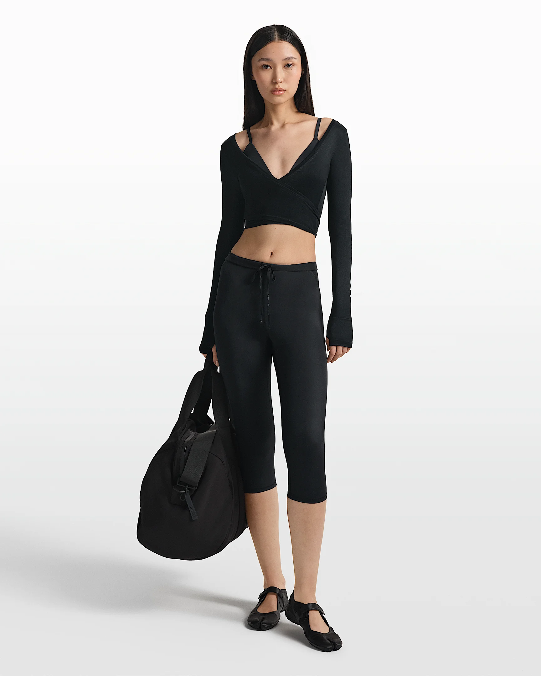 NikeSKIMS Satin Shine Women's High-Waisted 17" Leggings with Drawcord - 1