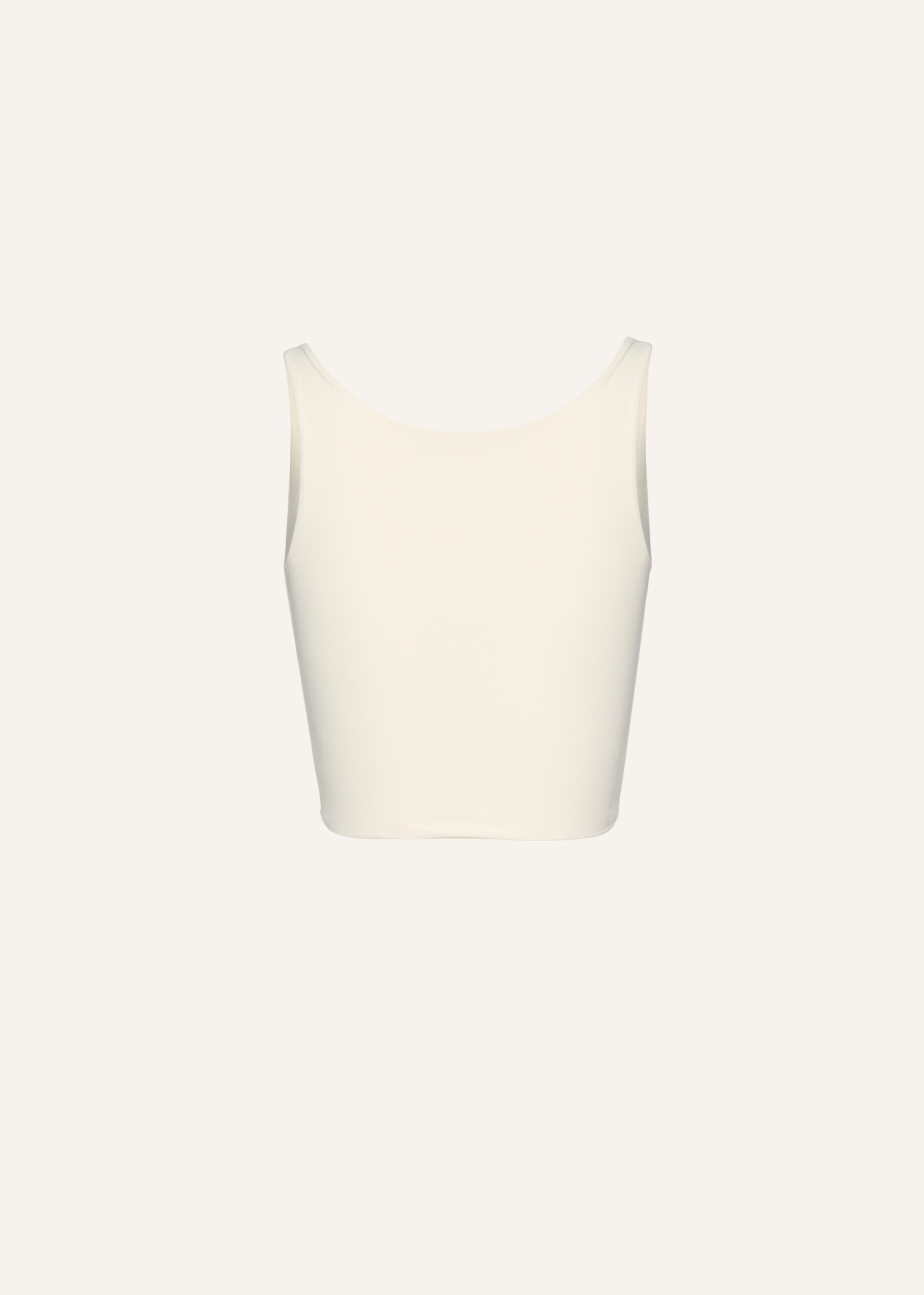 Ruched flower top in cream - 2