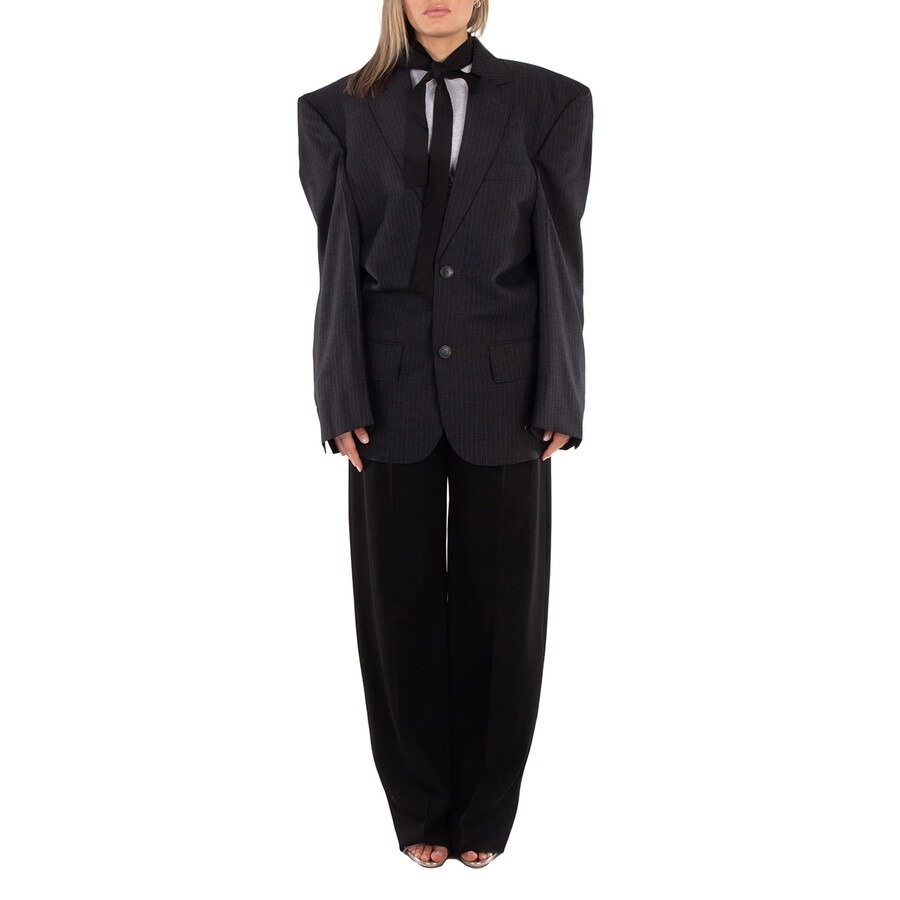 Balenciaga Ladies Baggy Tailored Trousers - 4