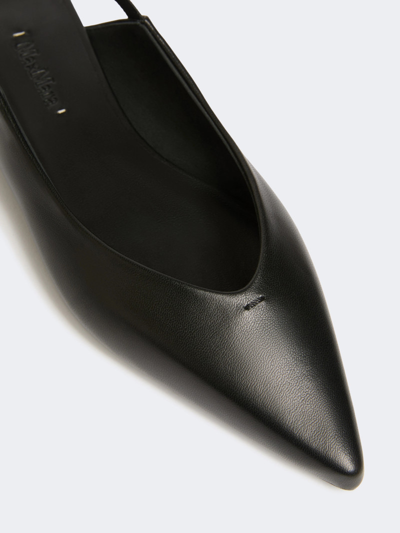 CREA Nappa leather flat slingbacks - BLACK 3