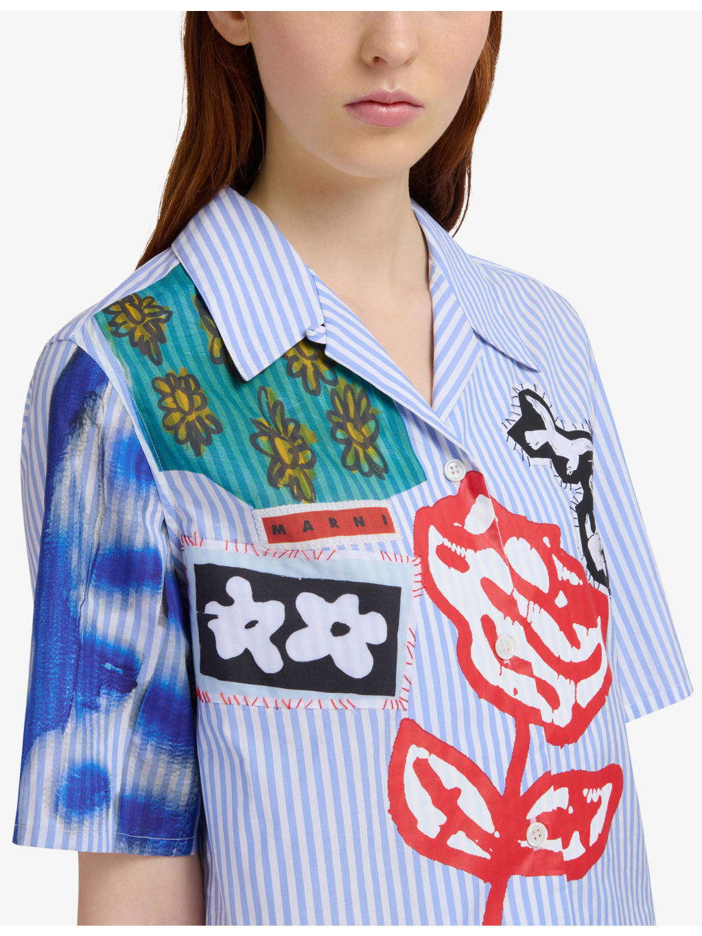 Striped Abstract-Print Cotton Shirt - 5
