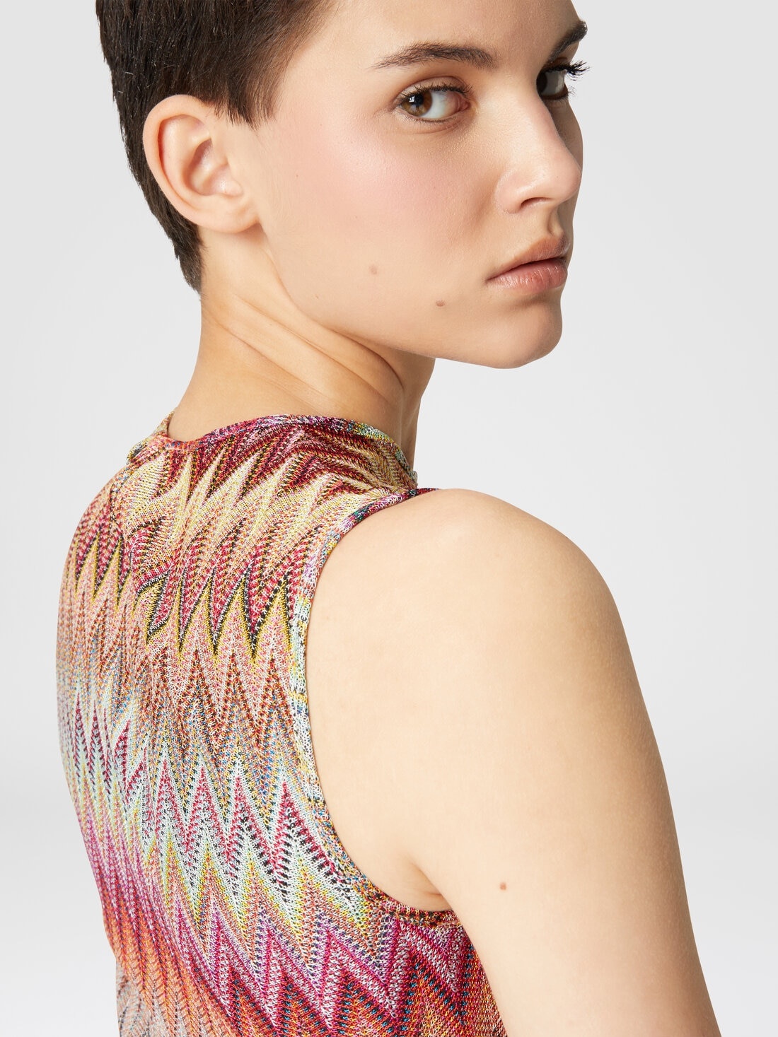 Turtleneck knit lace top - 5