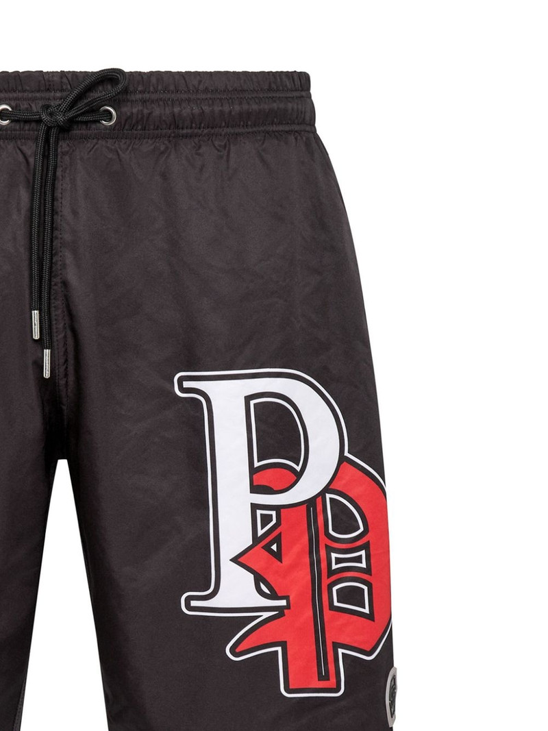 PHILIPP PLEIN Bulldogs-print swim shorts outlook
