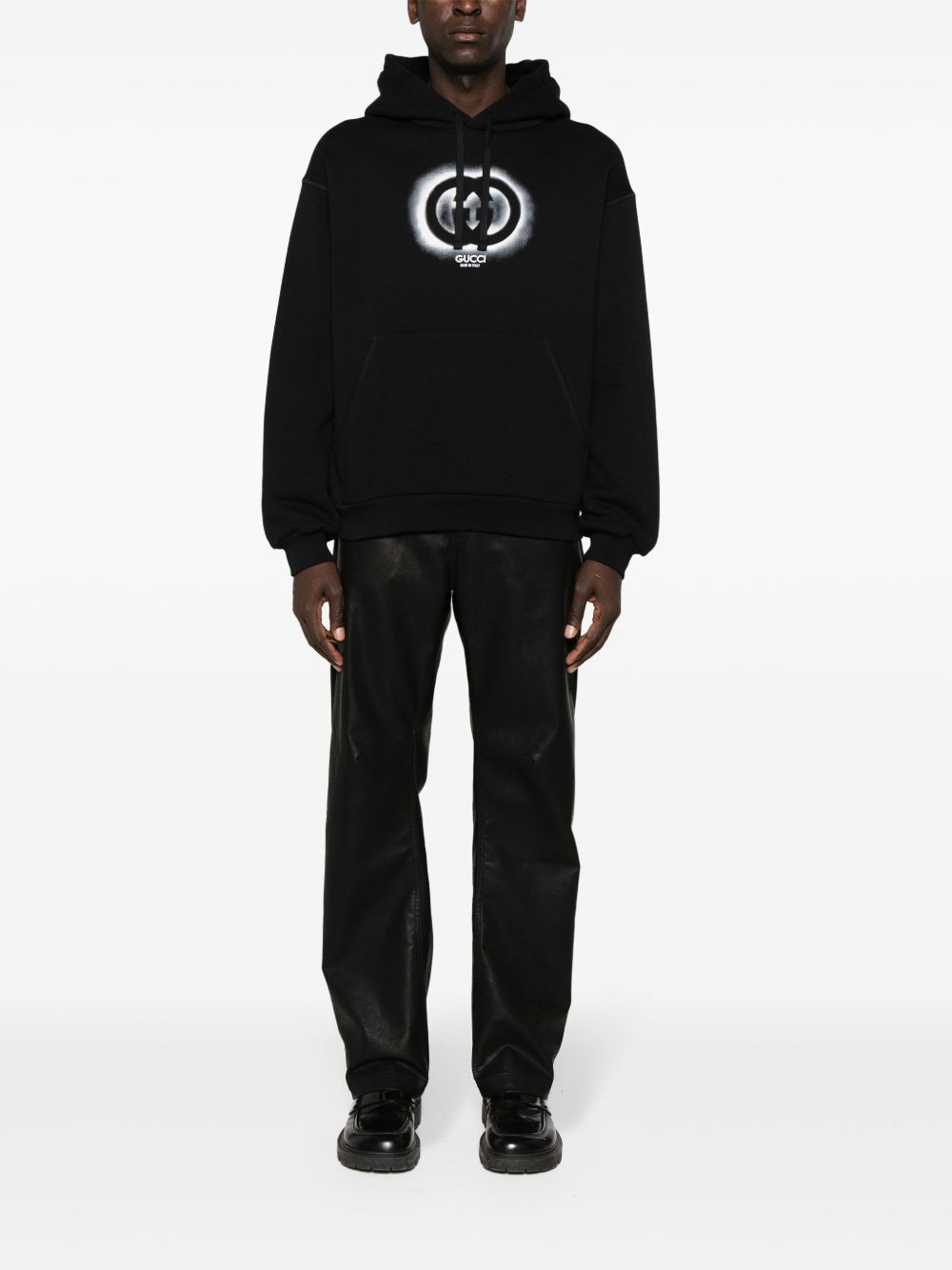 logo-printed cotton hoodie - 2