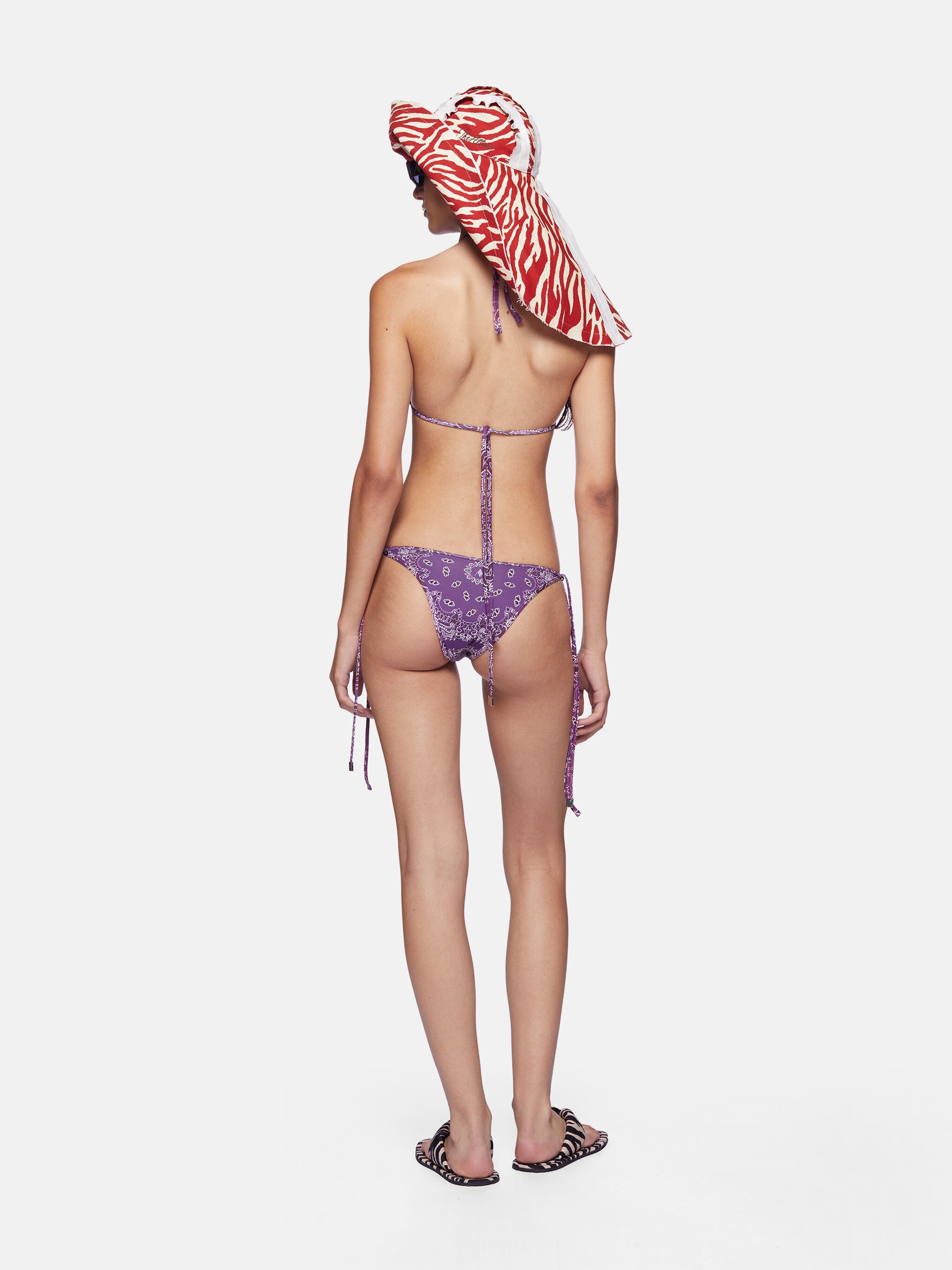 VIOLET, BROWN AND WHITE BIKINI - 4