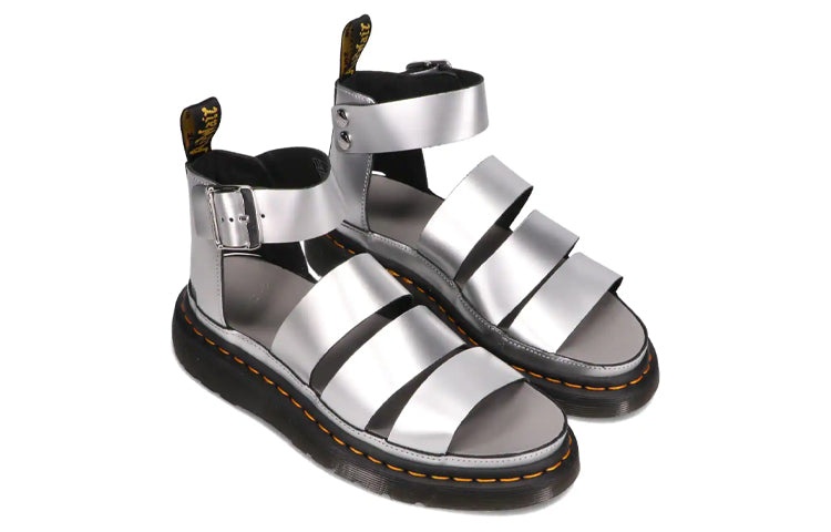 (WMNS) DrMartens Clarissa Thick Sole Sandals Silver 26687972 - 3