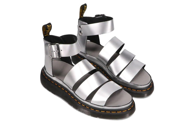 (WMNS) DrMartens Clarissa Thick Sole Sandals Silver 26687972 3