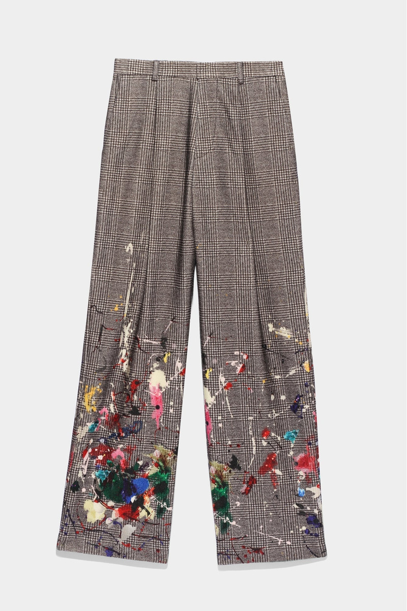 R13 PAINT SPLATTER TROUSER - PRINCE OF WALES - R13W9427-R164A