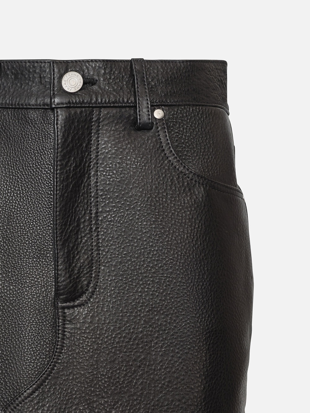 The Leather Midaxi Skirt in Black - 2