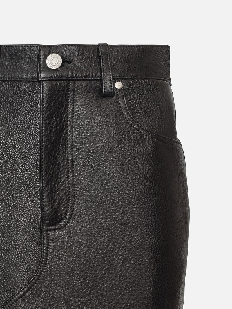 The Leather Midaxi Skirt in Black 2