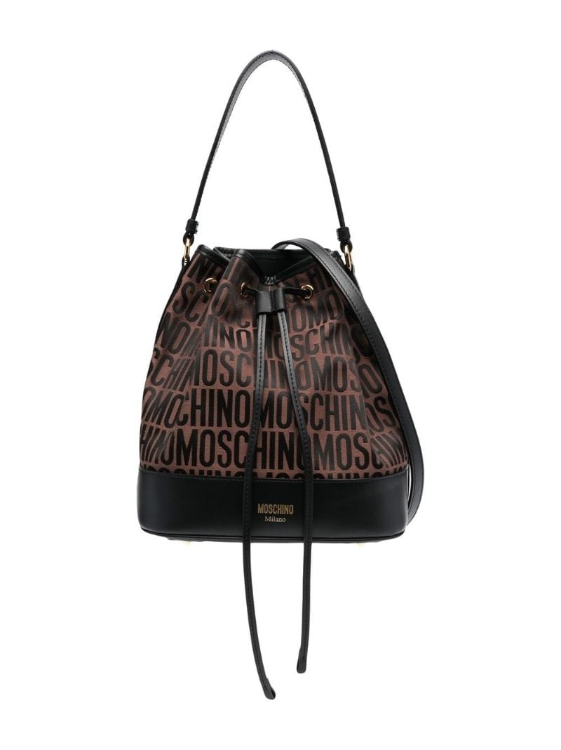 logo-motif bucket bag - 1