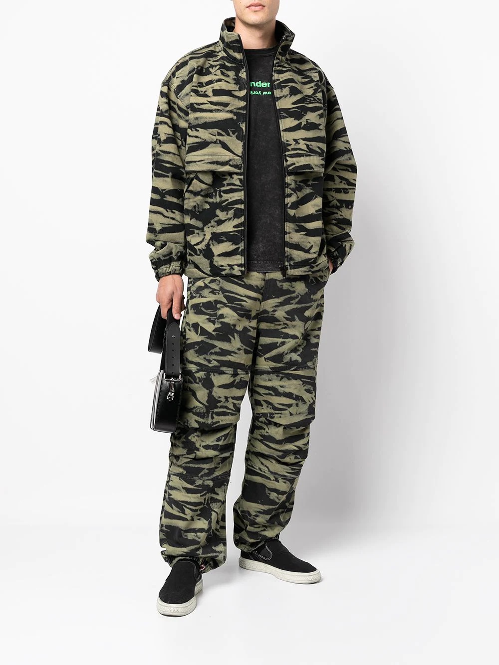 camouflage-print wide leg trackpants - 2