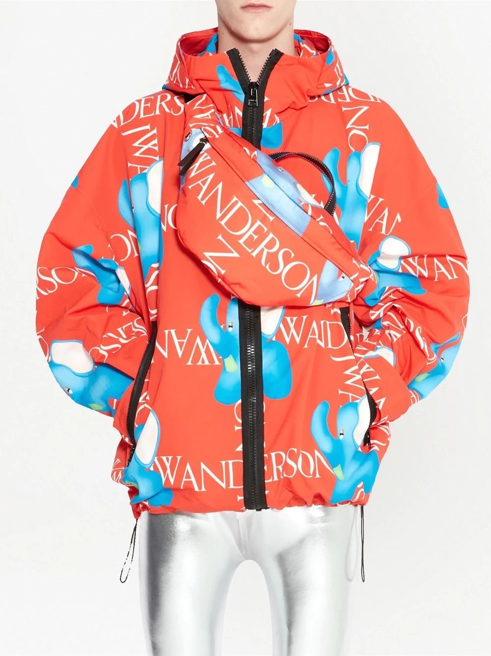 logo-print hooded jacket - 5