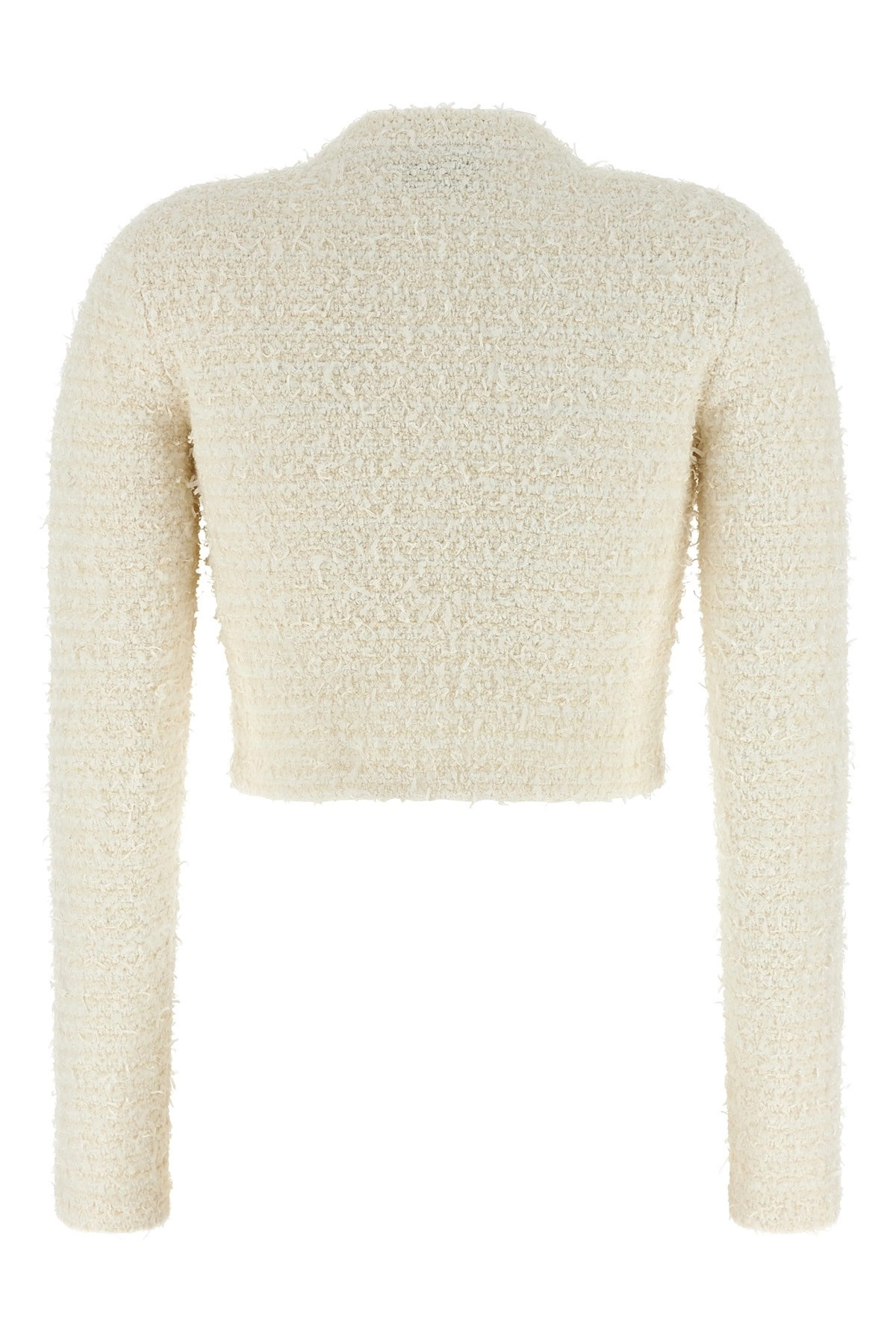 'Cream Textured Knit' cardigan - 3