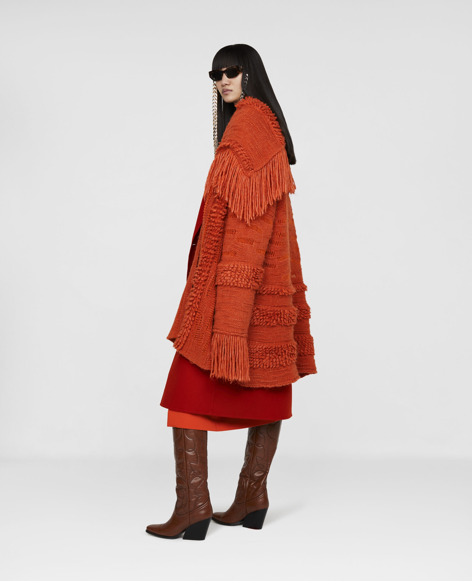 Textured Knit Coat - 3