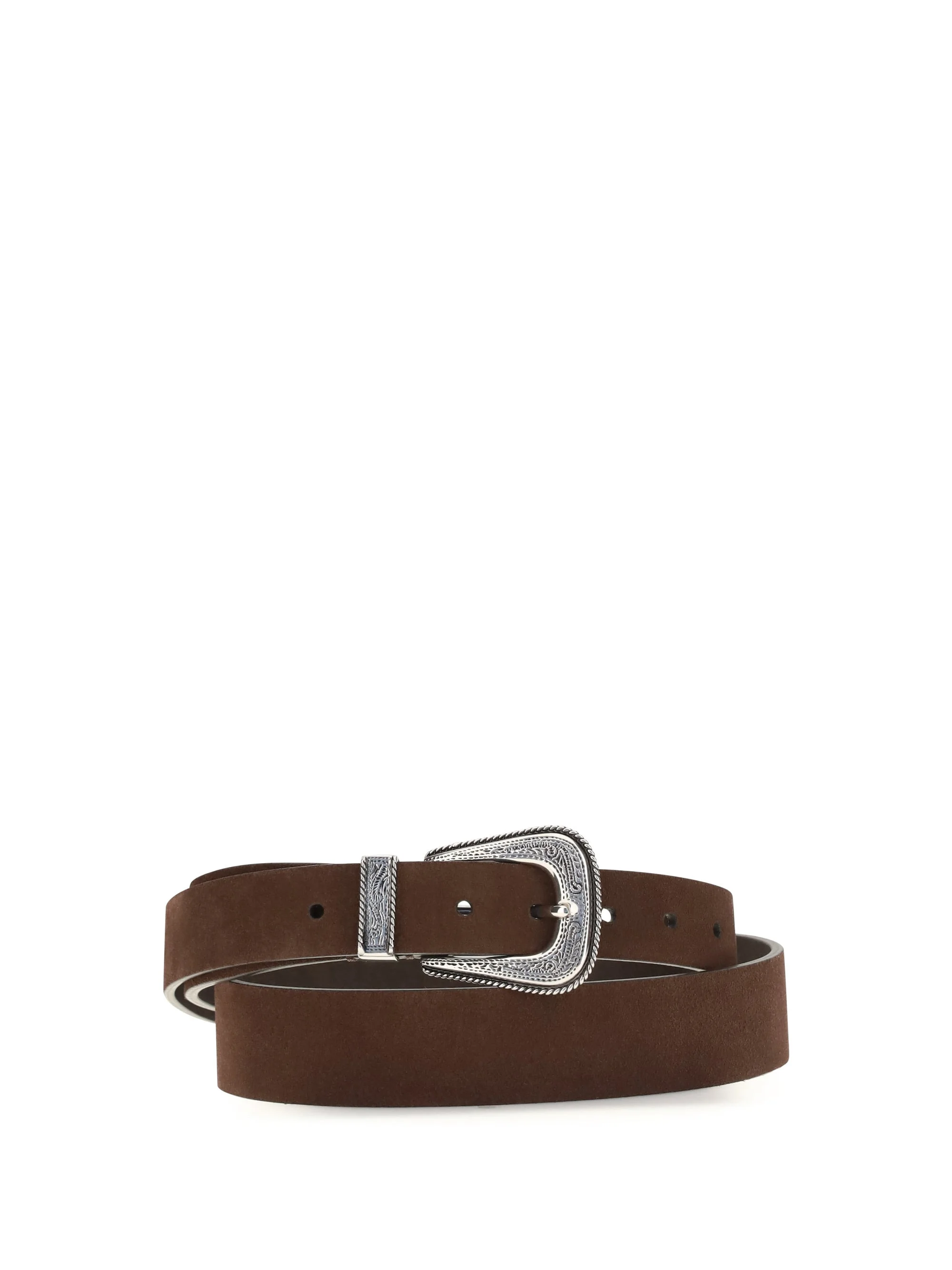 Brunello Cucinelli Suede Western Buckle Belt Tuya - 1