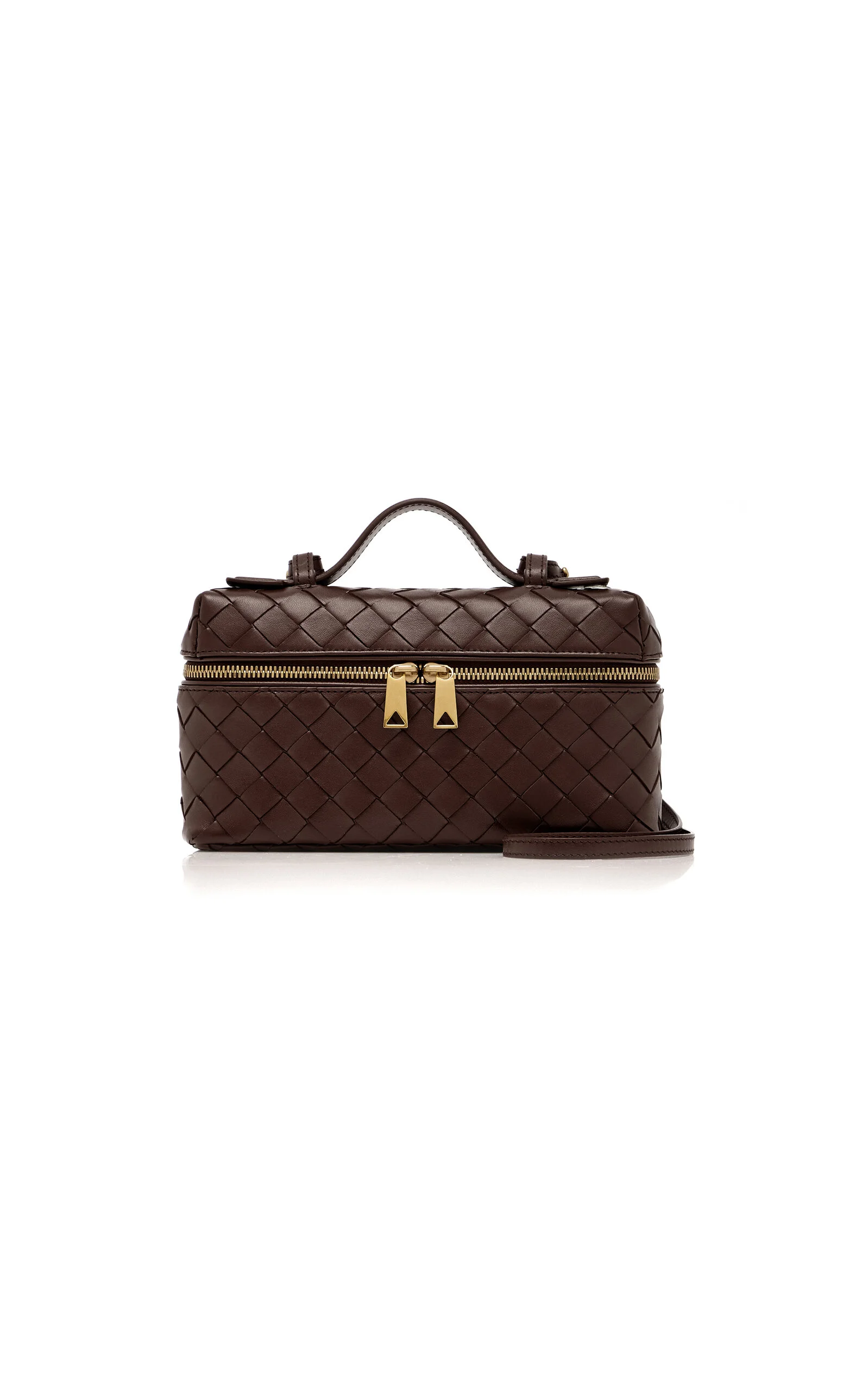 Bang Bang Intrecciato Leather Vanity Case brown - 1