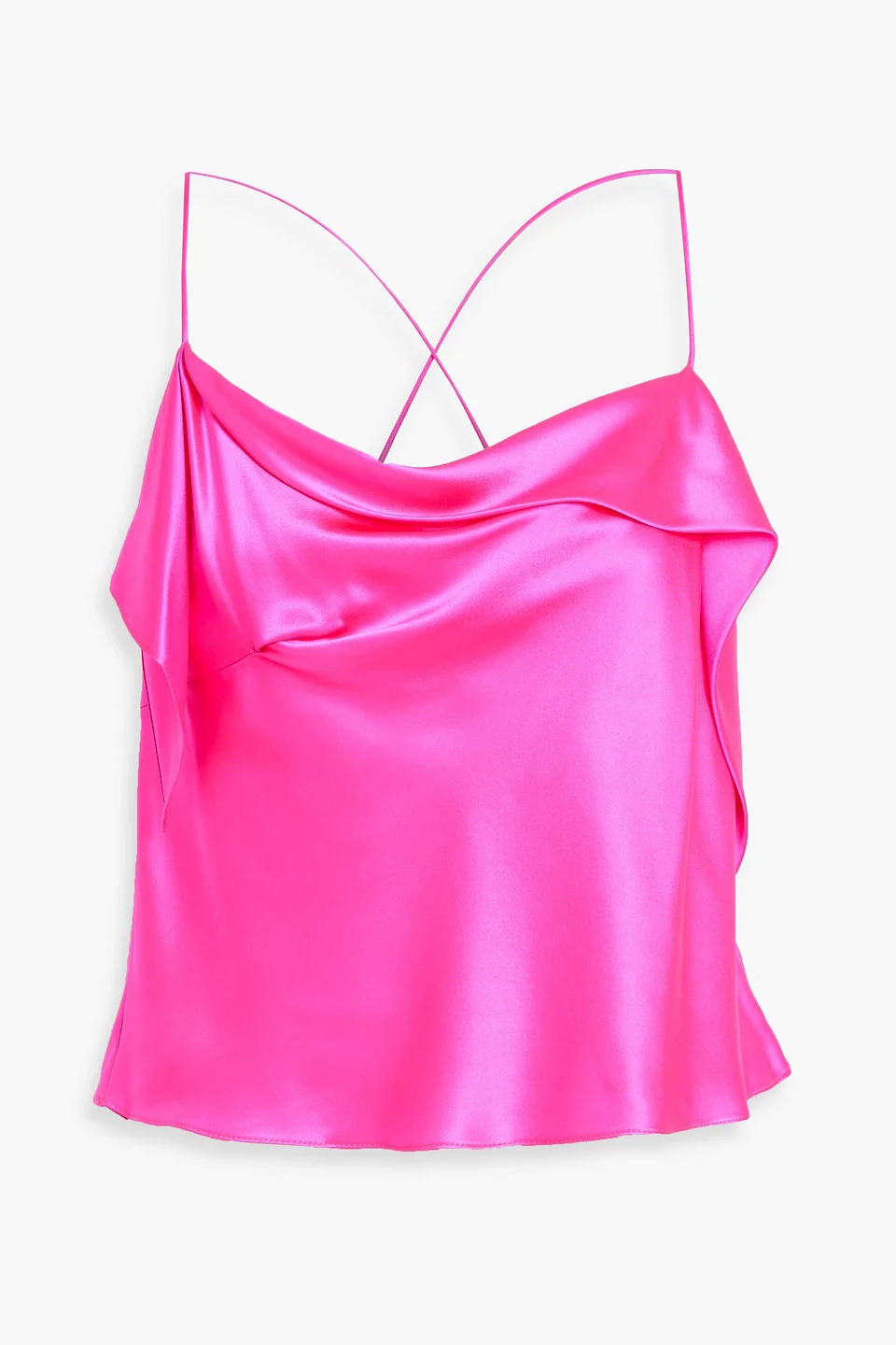 Draped silk-satin camisole - 1