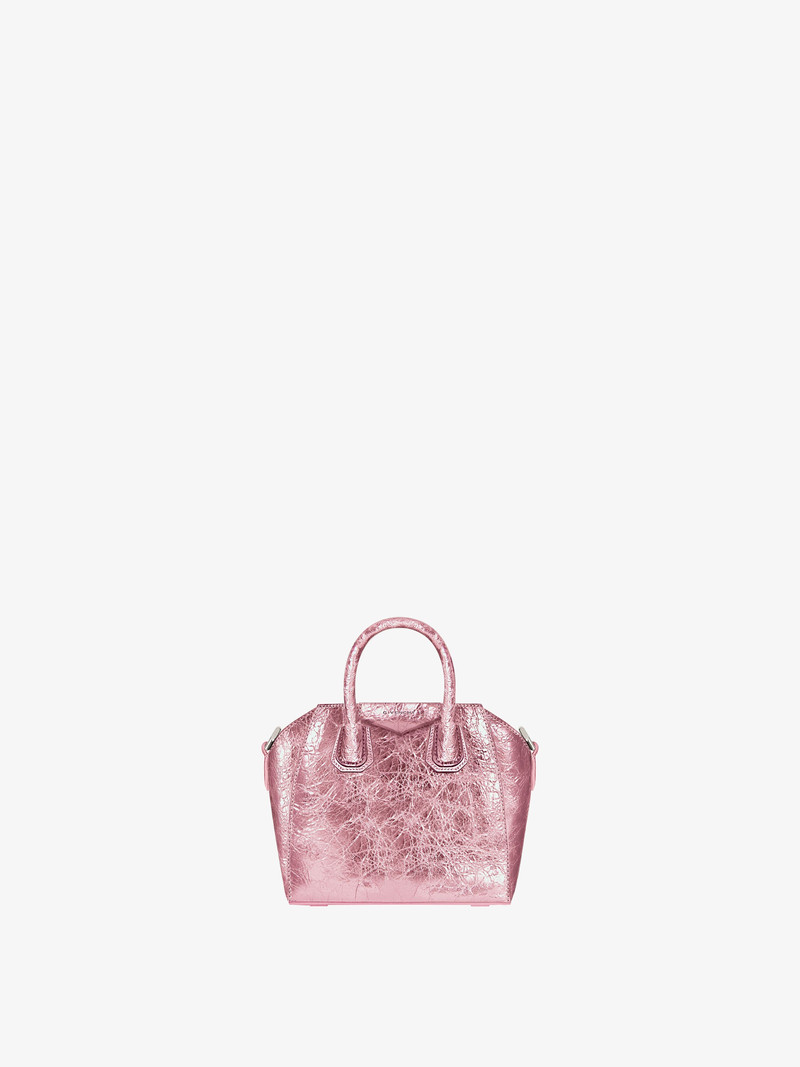 MICRO ANTIGONA BAG IN LAMINATED LEATHER 1